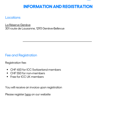 Invitation to the Arbitration Reception and Program